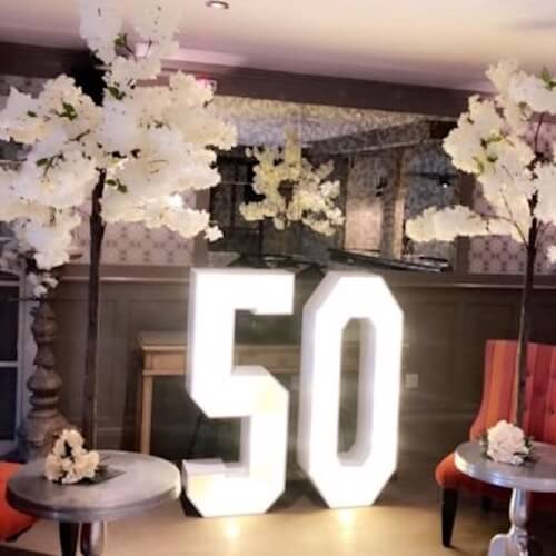 Gorgeous show stopping pieces for any occasion. All our letters and numbers are four foot high and PAT tested. They are a Fabulous Twinkle addition to your event.