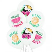 range of summer themed balloon decorations
