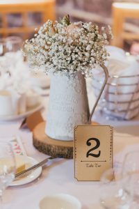 wedding table number card