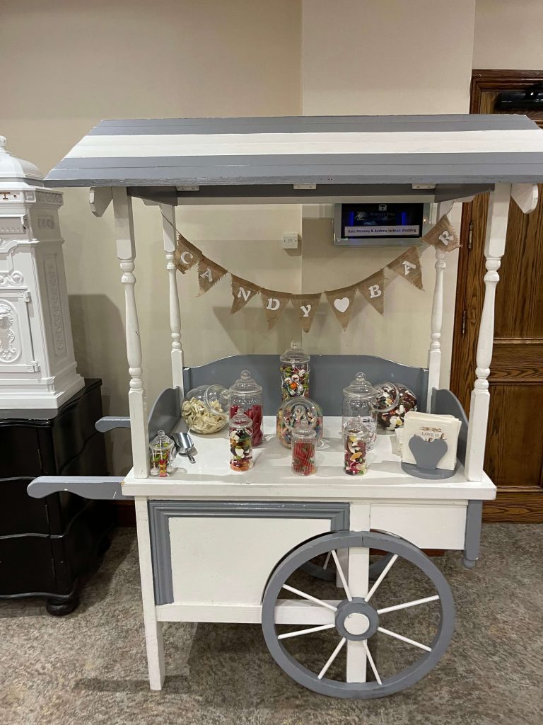 Candy cart to hire for wedding